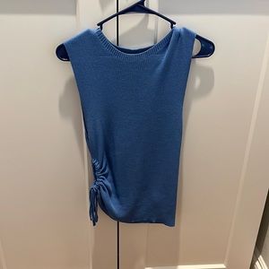 Blue top with side cut out
